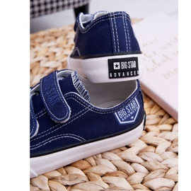 Barnskor Big Star With Velcro Navy Blue FF374064 marinblå 2