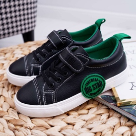 Barnskor Sneakers Big Star With Velcro Black FF374087 svart 1