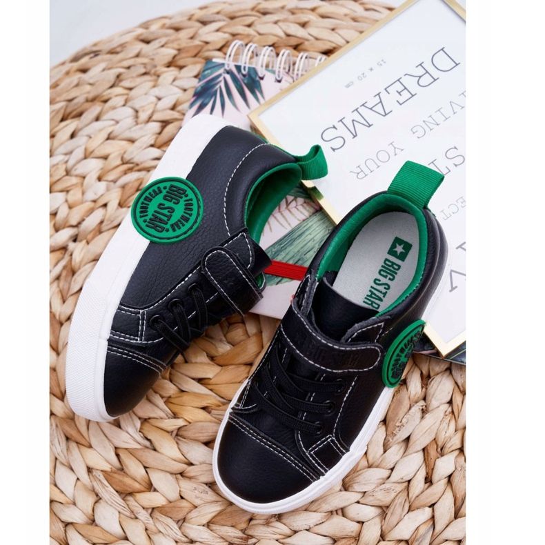 Barnskor Sneakers Big Star With Velcro Black FF374087 svart 2