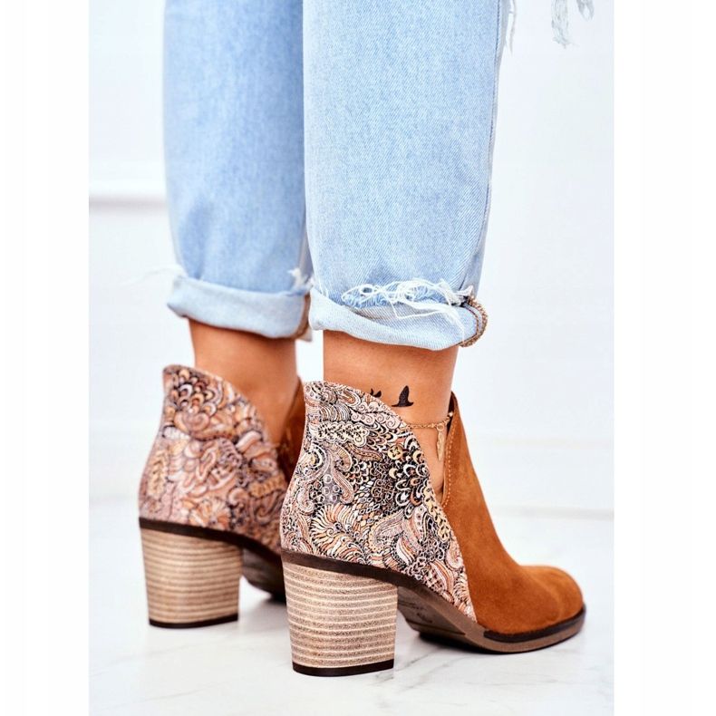 Damskor på hälen Maciejka Vårläder Röd 04492-29 brun 2