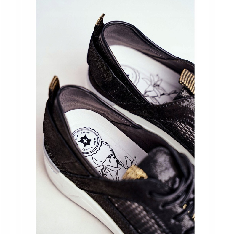 EVE Kvinnors sportskor Läder Svart Love Me 1