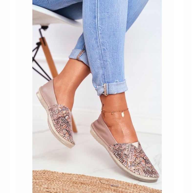 Kvinnors Ballerinor Maciejka Läder Beige 01930-59 / 00-0 2