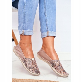 Kvinnors Ballerinor Maciejka Läder Beige 01930-59 / 00-0 1