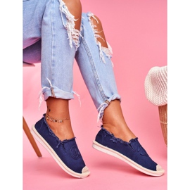 SEA Kvinnors Espadrilles Navy Blue Flaure marinblå 2