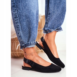 Ballerinor i mocka för kvinnor Sergio Leone BL615 Black Lilon svart 1