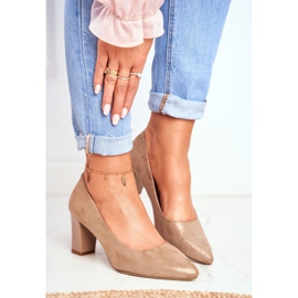 Dampumps Sergio Leone PB403 Skimrande Beige Herline 1