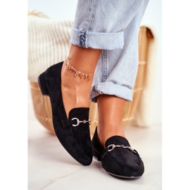 Dam Loafers Mocka Sergio Leone MK733 Svart Febbi 2