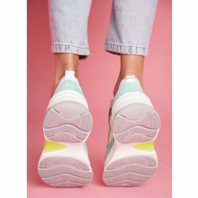 Kvinnors sportläderskor GOE Mint Vit FF2N3011 grön 1