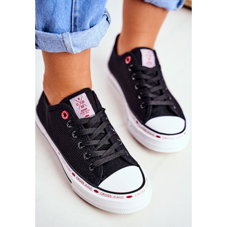 Kvinnors sneakers Cross Jeans Black Mesh FF2R4015C svart 1