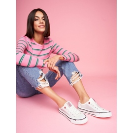 Kvinnors sneakers Cross Jeans White Mesh FF2R4016C vit 1