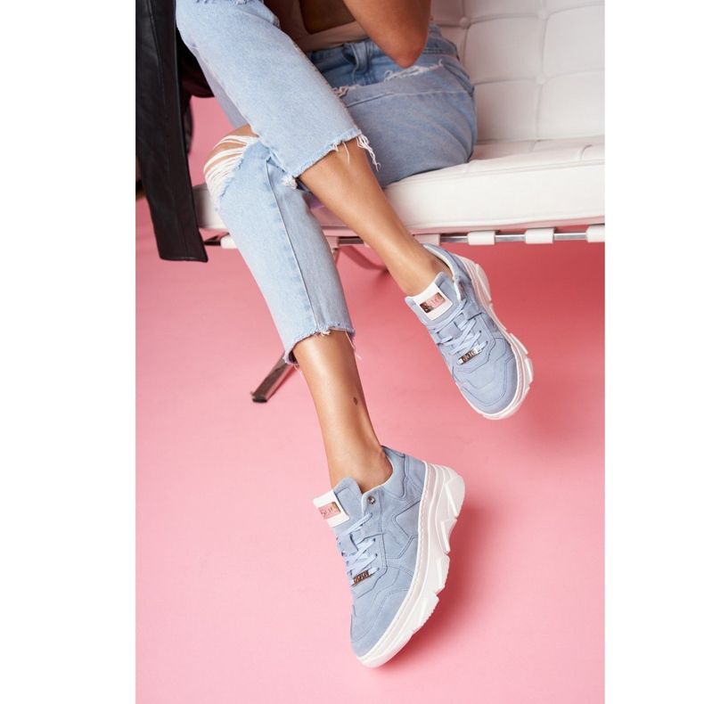 Kvinnors sportläderskor GOE Blue FF2N3013 blå 1