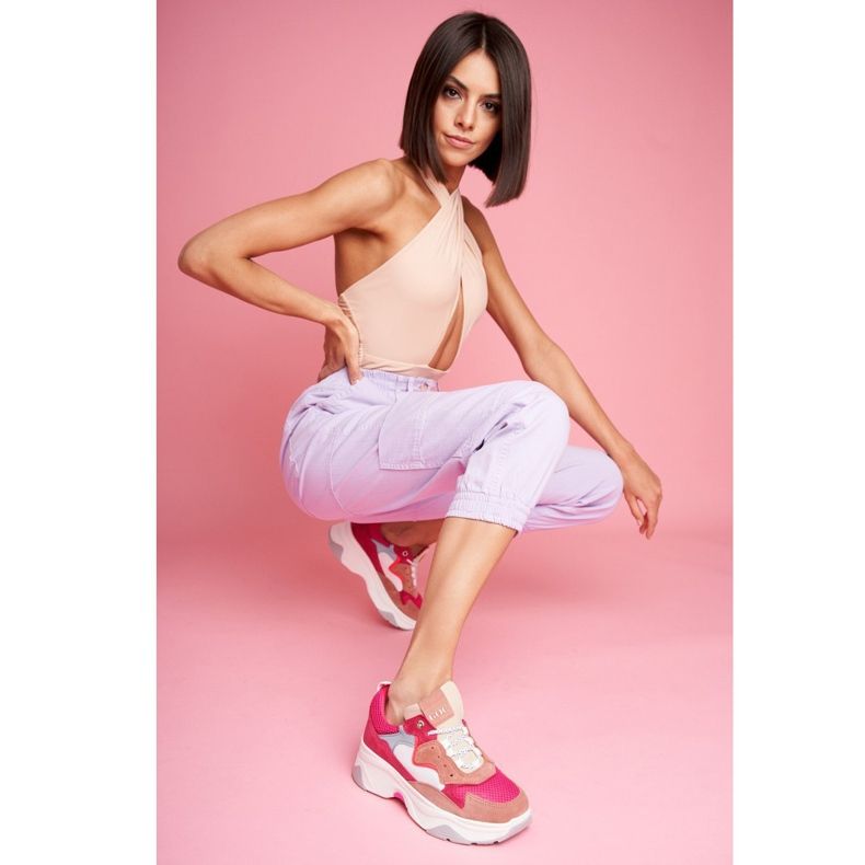 Kvinnors sportläderskor GOE Pink FF2N3010 vit rosa 1