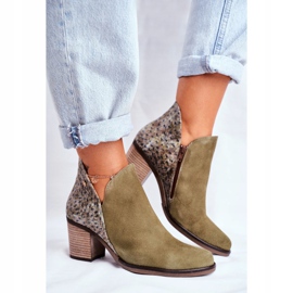 Damskor på hälen Maciejka Vårläder Oliv 04492-24 grön 2