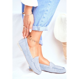 Dam Loafers Sergio Leone Mocka Blå MK722 1