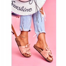 PS1 Dam tofflor på Cork Beige Felis rosetter 2