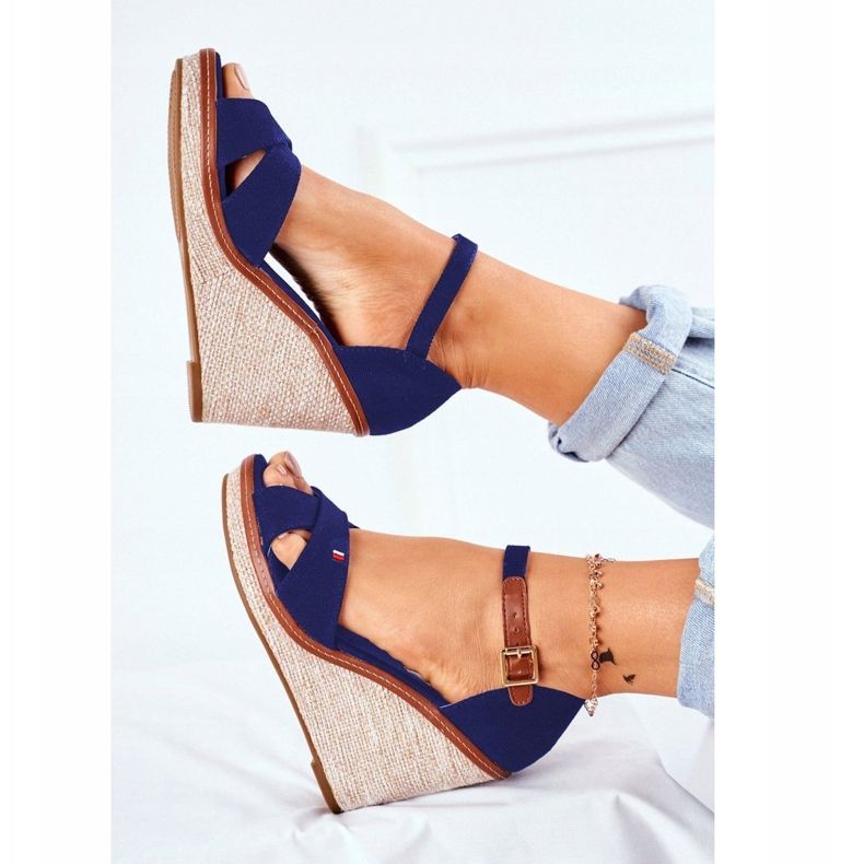 SEA Kvinnors sandaler på kilblå LaMane marinblå 1