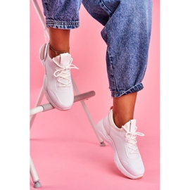 BUGO Kvinnors sportskor rosa och vitt Fellen 1