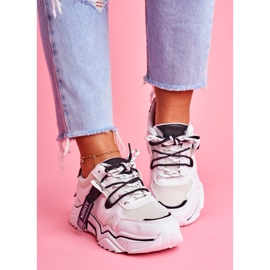 BUGO Kvinnors sportskor Vit Elenis svart 1