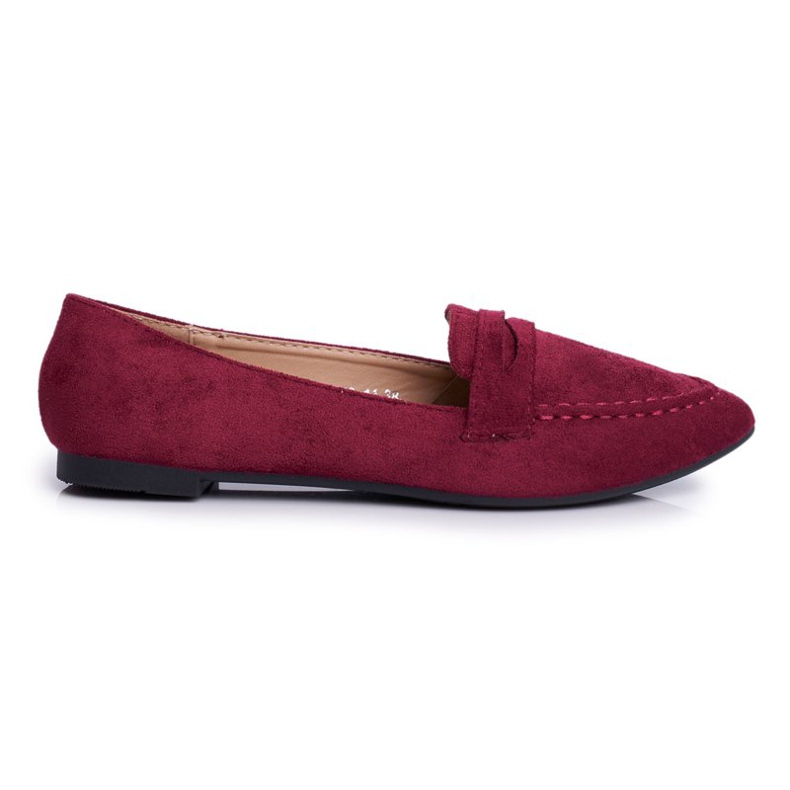 BUGO Loafers för kvinnor Mocka CH-1M6 Burgundy Laveria röd 2