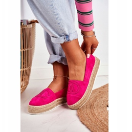 PS1 Dam Espadrilles tjockt linnesula Fuchsia Febi rosa 1