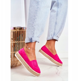 PS1 Dam Espadrilles tjockt linnesula Fuchsia Febi rosa 2