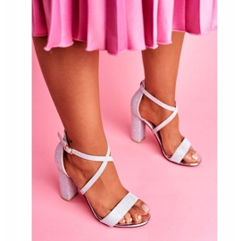 PS1 Kvinnors sandaler på hälen Brocade Silver Vivi grå 1