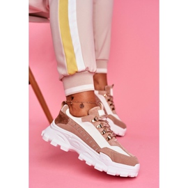 SEA Kvinnors sportskor Beige och vita palmer brun 2