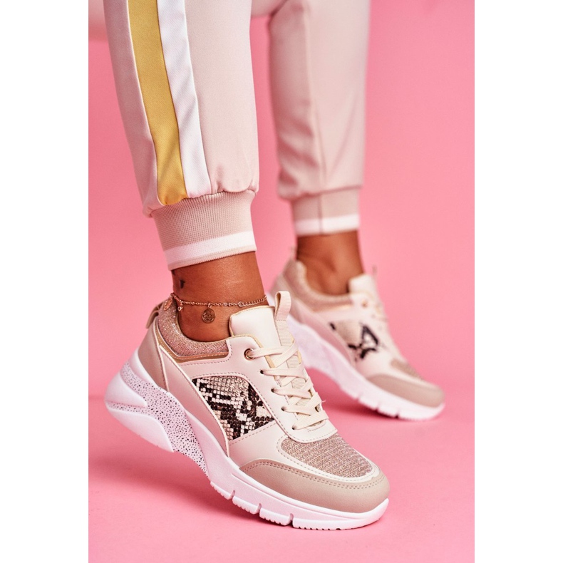 SEA Kvinnors sportskor Glitter Beige Paloma 1