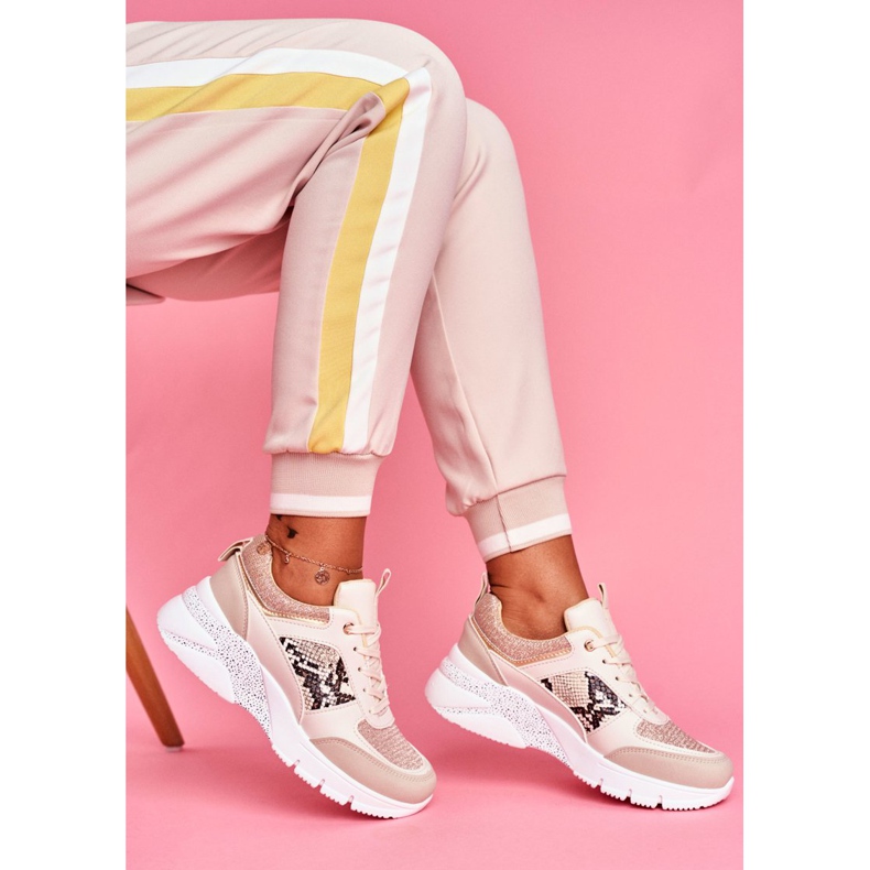 SEA Kvinnors sportskor Glitter Beige Paloma 2