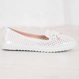 Weide Openwork loafers med glitter vit grå 2