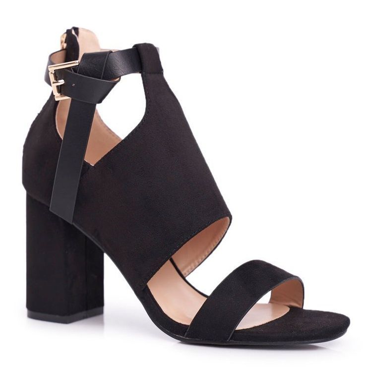 Vinceza Kvinnors sandaler på en hög klack med ett skaft svart handflator 1
