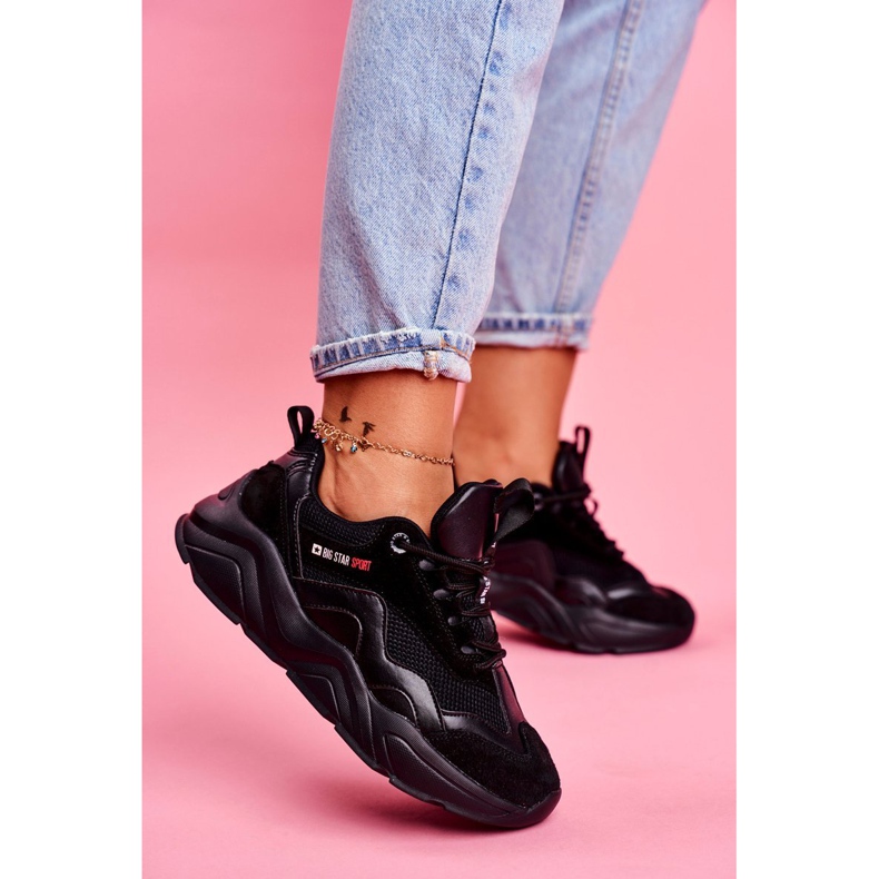 Kvinnors sportskor Sneakers Big Star Black FF274959 svart 1