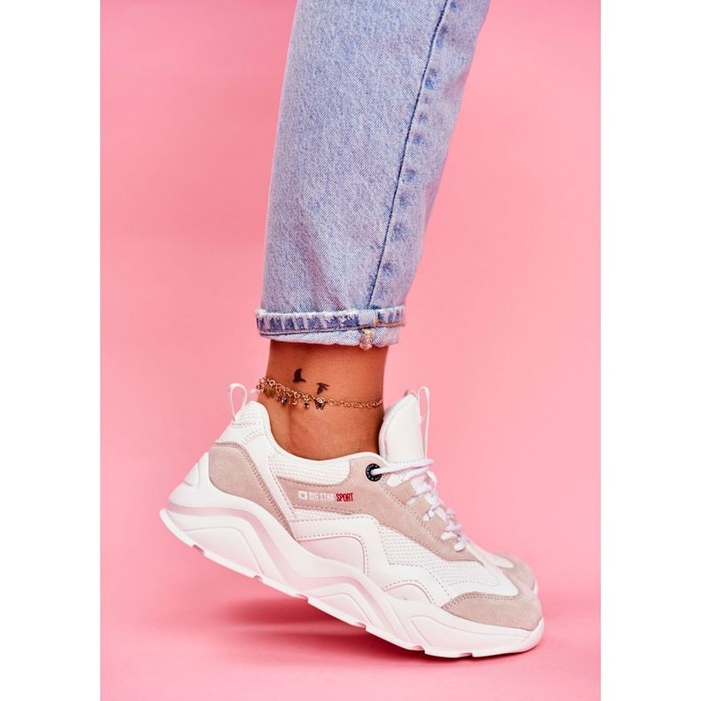 Kvinnors sportskor Sneakers Big Star White FF274958 vit 1