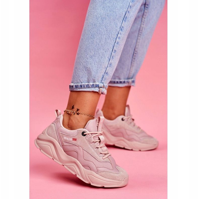 Kvinnors sportskor Sneakers Big Star Pink FF274960 rosa 1