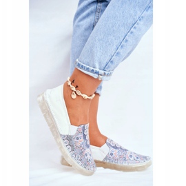 Kvinnors Brogues Maciejka Leather Slip-ons Vit 03512-46 mångfärgad 2