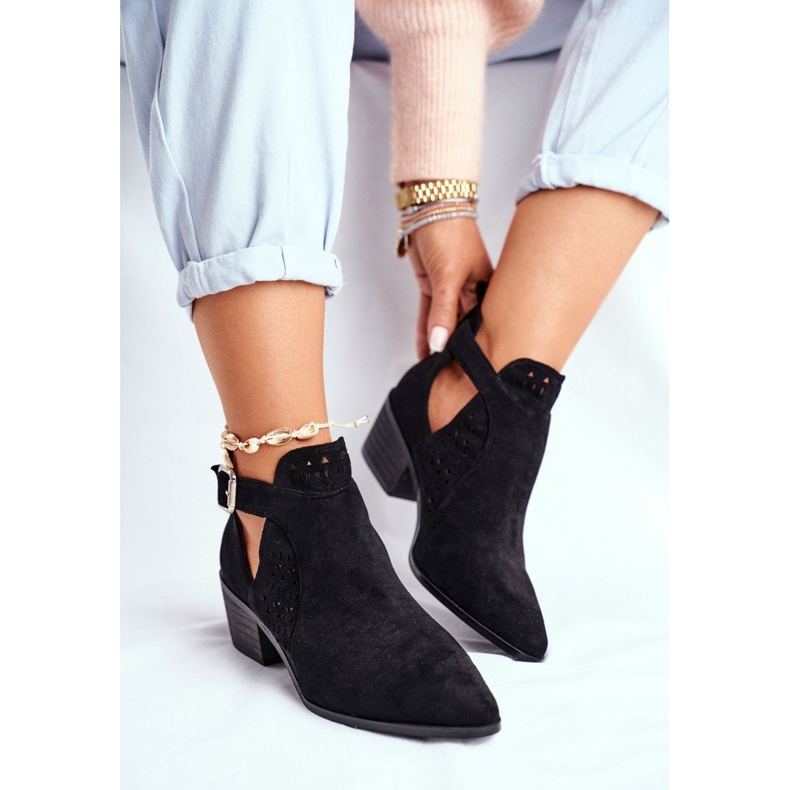 Bellucci Damskor med snitt Svart Rita 1