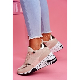 Kvinnors sportskor Hidden Wedge Beige Mollen 1