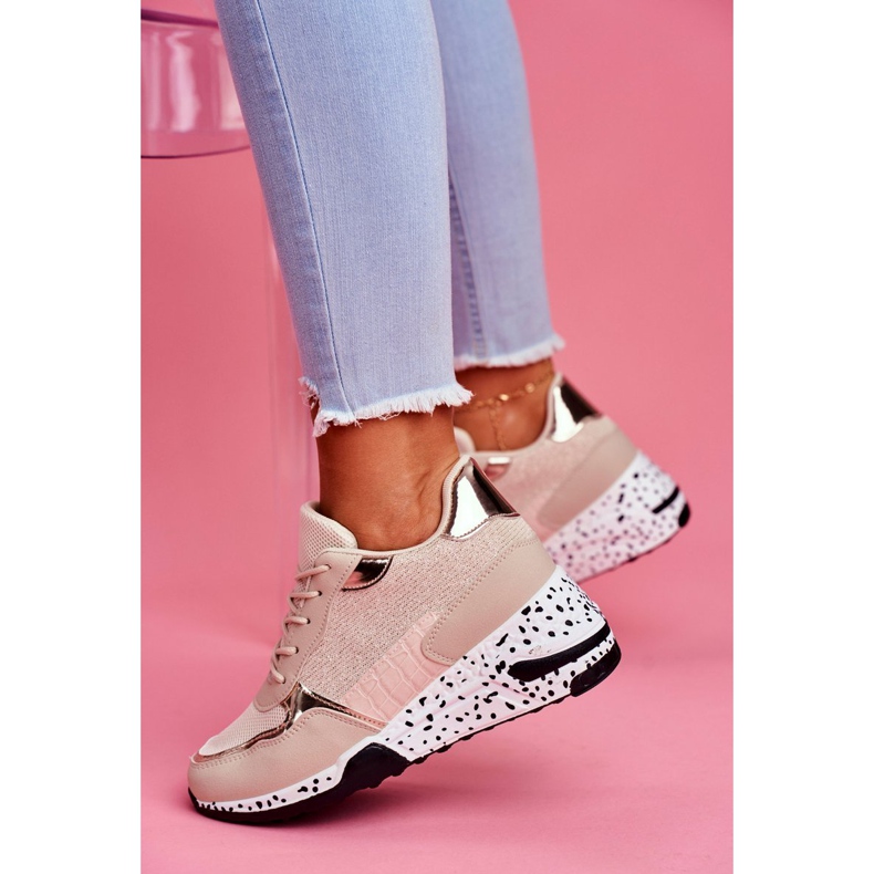 Kvinnors sportskor Hidden Wedge Beige Mollen 1