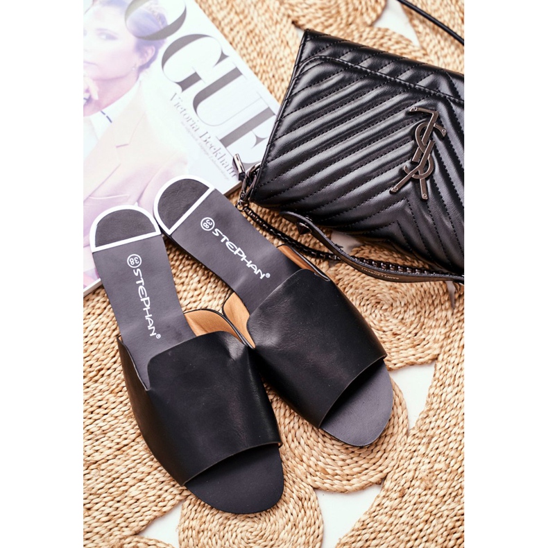 HAN Dam Tofflor Flat Black Mimios svart 2