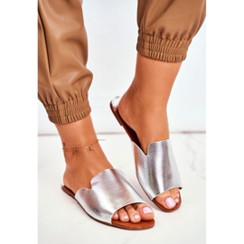 HAN Dam Tofflor Flat Silver Mimios grå 1