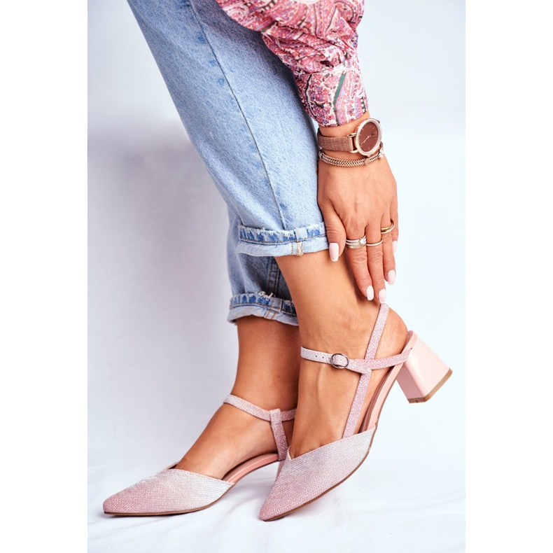 SEA Kvinnors pumpar på en klack Rosa guld Alice mångfärgad 2