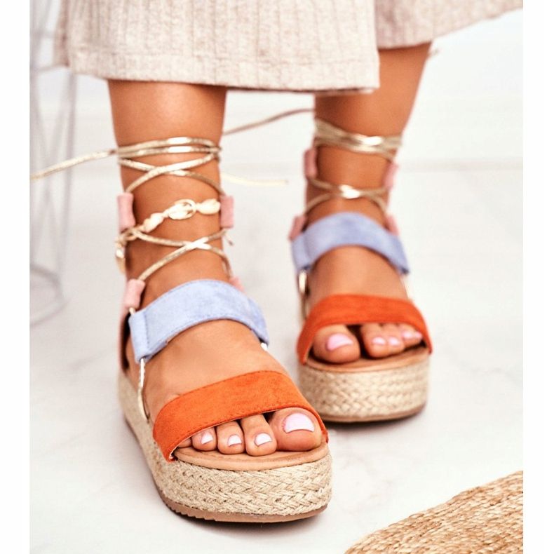 Kvinnors Espadriller på plattformen bunden orange Fuerta 2