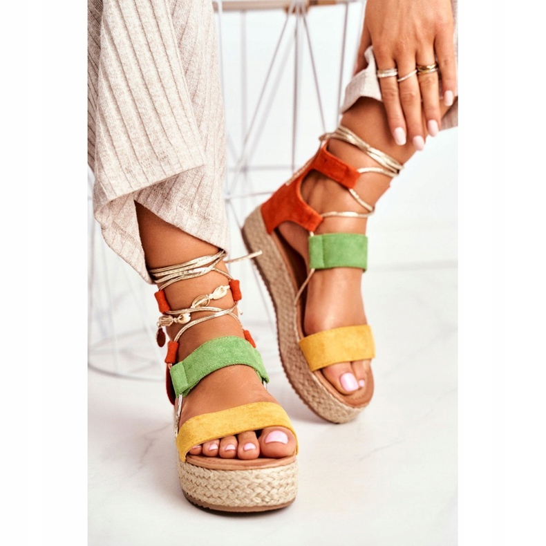 Kvinnors Espadriller på plattformen bunden gul Fuerta 1