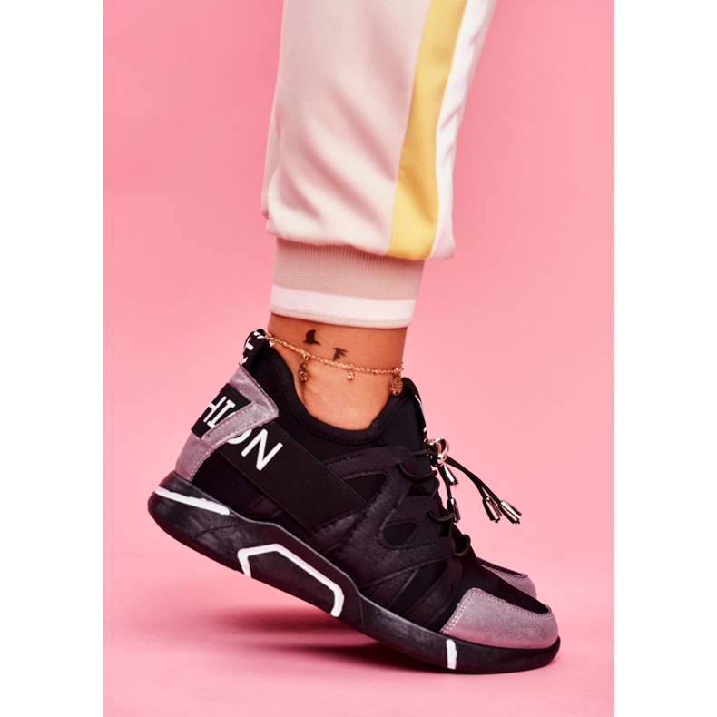 SEA Kvinnors sportskor med dragkedja och manschett Svartgrå Terfin 2