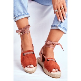 FRJ Espadriller för kvinnor på linneplattformen Orange Monacoz 1