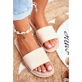 FRJ Kvinnors klassiska tofflor mocka Beige Look at Me 1