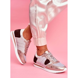 Moow Kvinnors sportskor Glitter Silver Mycket snyggt beige mångfärgad gul 2