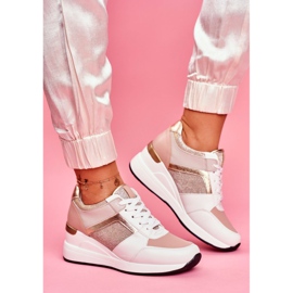 Moow Kvinnors sportskor Sneakers White and Pink Dillion vit rosa mångfärgad gul 1