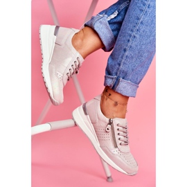 Vinceza Kvinnors sportskor Sneakers Beige FT20-8675 Better Way 2