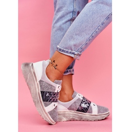 Sportskor Dam lädersneakers Maciejka 04448-03 vit grå 1